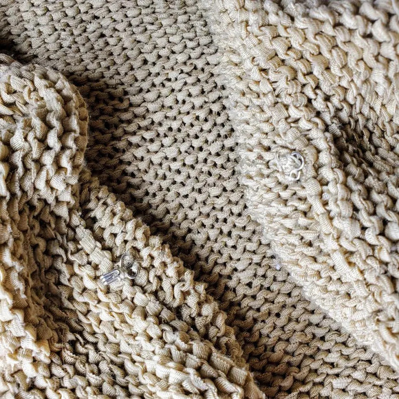 Venue Tan Knit Waterfall Neckline Size Large Women's Cardigan - Picture 5 of 12